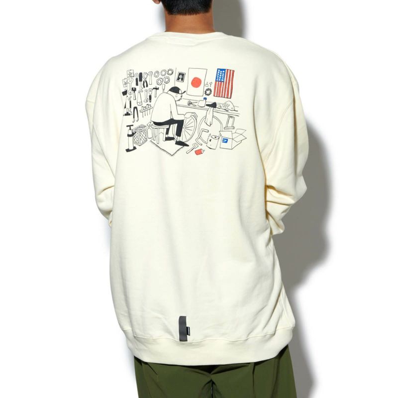 x HANAI YUSUKE MECHANIC SPACE CREWNECK SWEATS スウェット