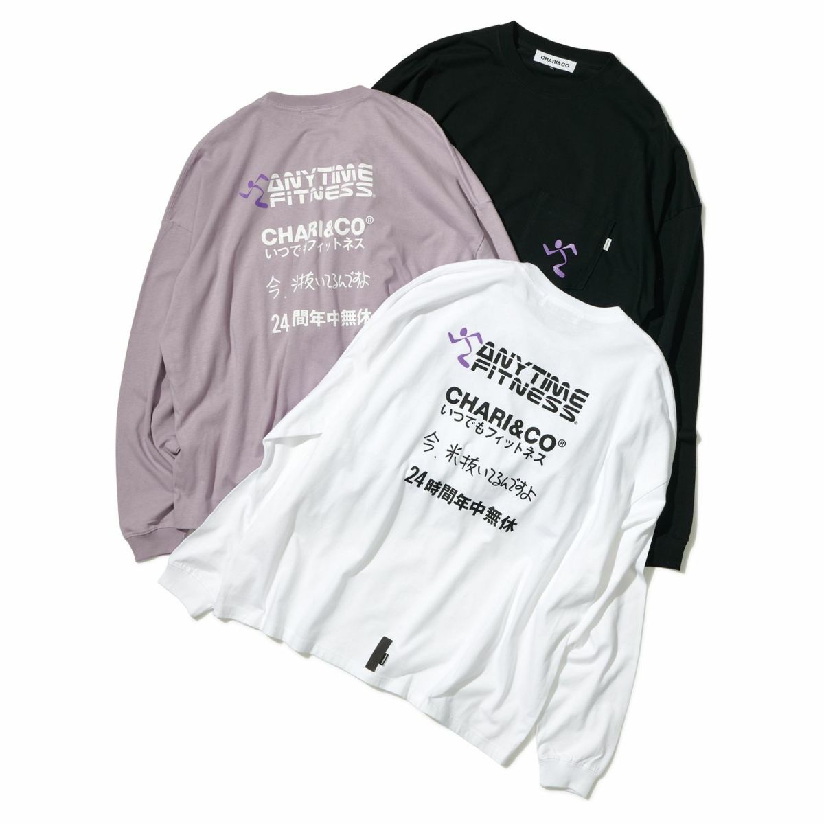 x ANYTIME FITNESS LOW CARBO L/S TEE Tシャツ ロンT